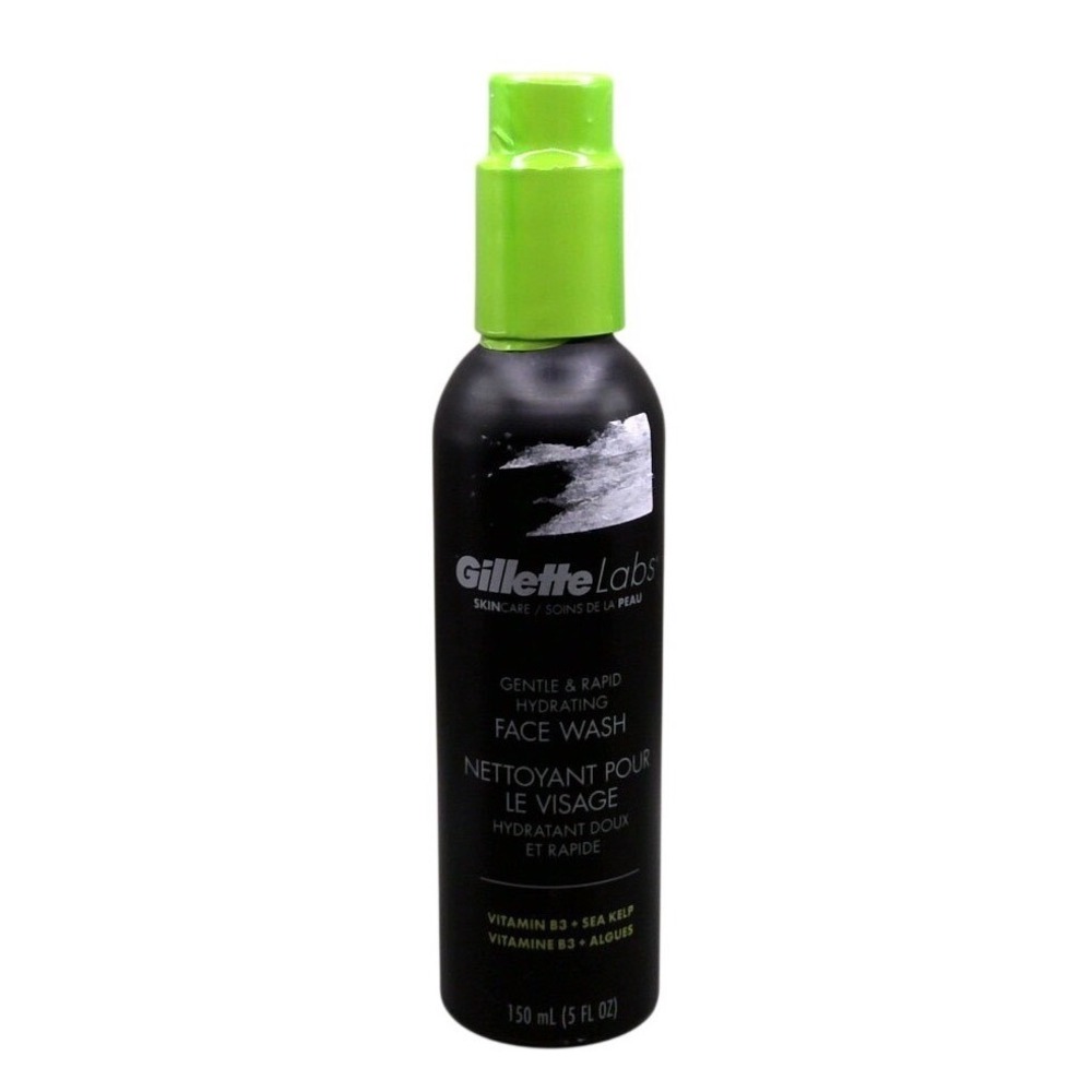 Gillette Labs Skincare Gentle Rapid Hydrating Face Wash Vitamin B3 Sea Kelp 5oz